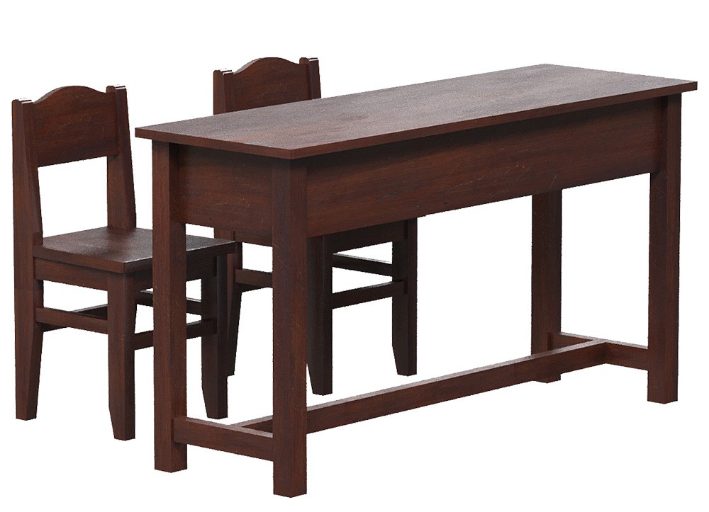 Bàn ghế học sinh gỗ tự nhiên